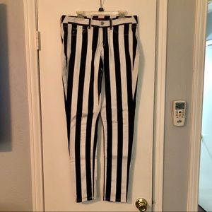Red Saks 5th Avenue Striped Jeans